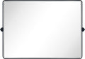 TEHOME 48x36'' Matt Black Horizontal Pivoting Bathroom Vanity Mirror Large by TEHOME