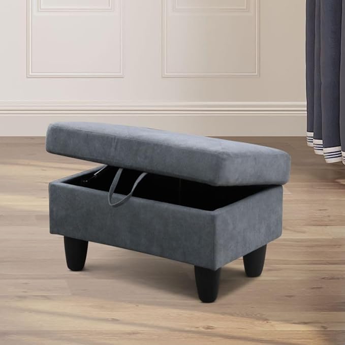 Dark Grey L-Shaped 3-Piece Flannelette Sofa - Image 2