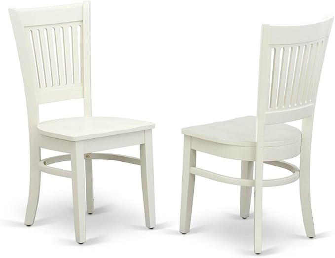 East West Furniture DLVA3-LWH-W 3 Piece Modern Dining Table Set Contains a - Image 5