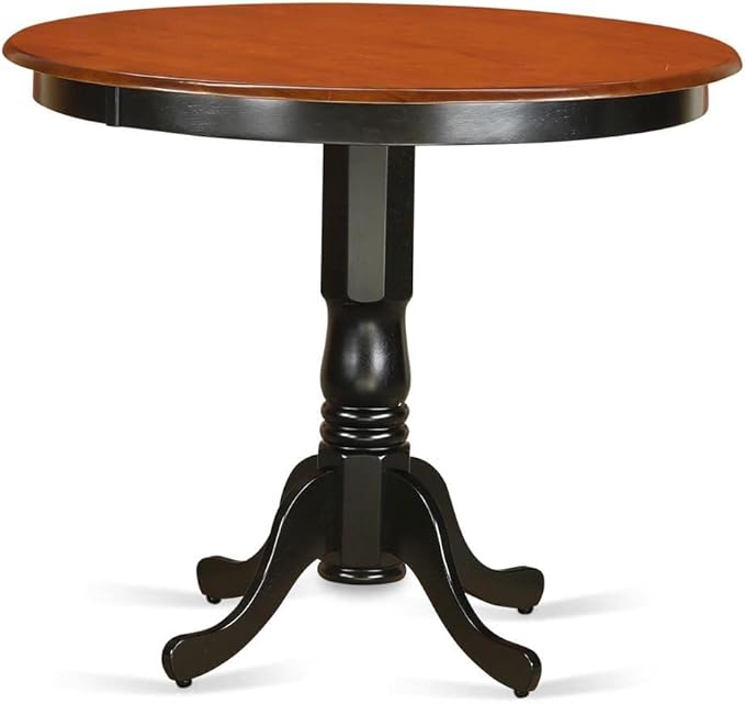 East West Furniture TRCH3-BLK-W 3 Piece Counter Height Dining Table Set - Image 2