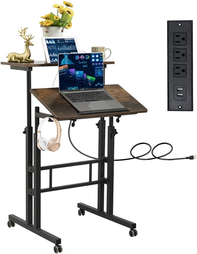 Hadulcet Mobile Standing Desk by Hadulcet