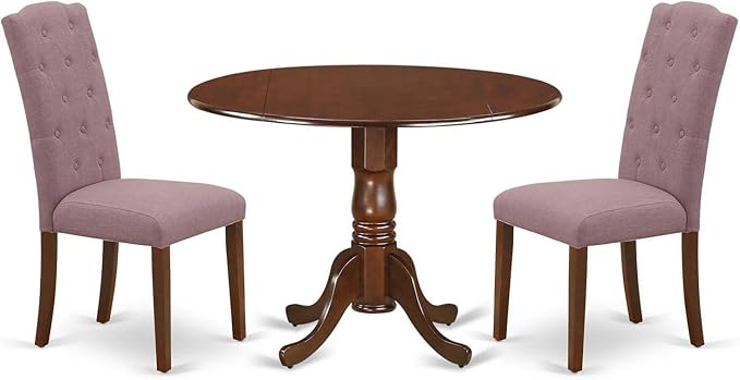 East West Furniture DLCE3-MAH-10 3 Piece Dinette Set by EastWestFurniture