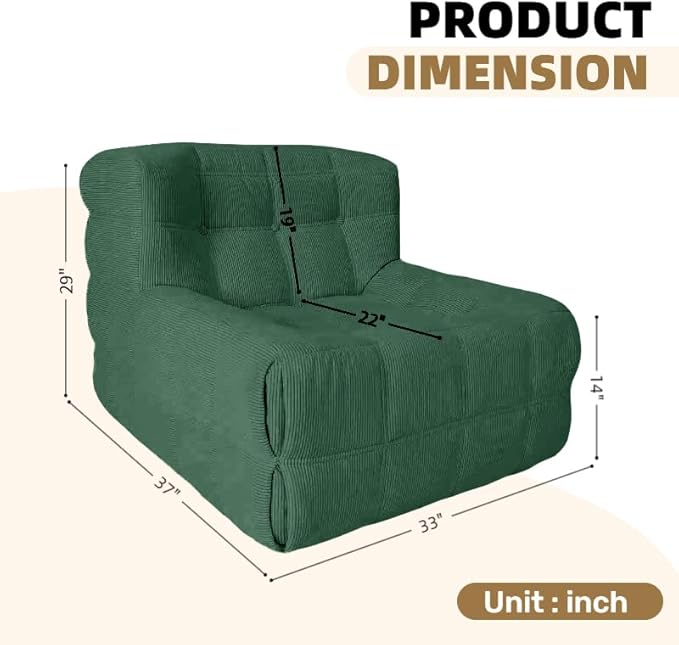 Bean Bag Chair - Memory Foam Bean Bag Chair - Image 3