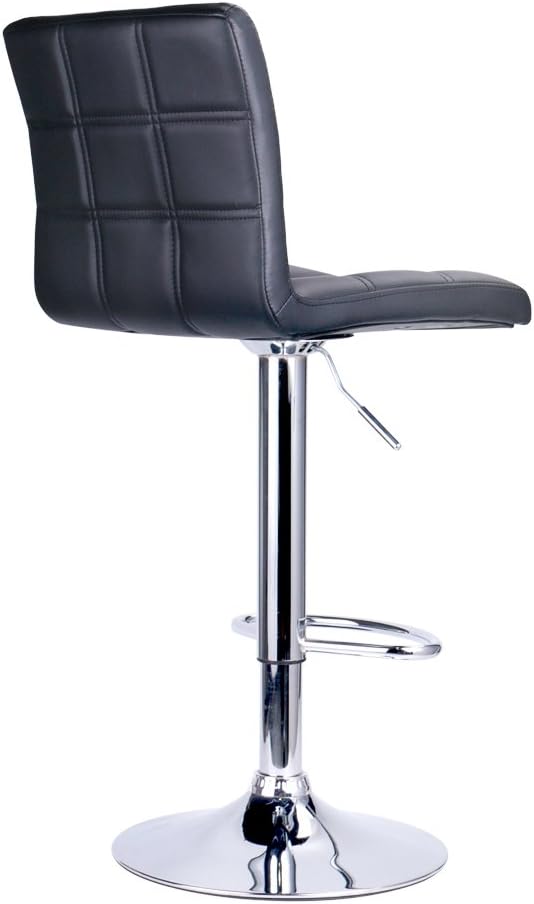 Leopard Modern Square PU Leather Adjustable Bar Stools - Image 6