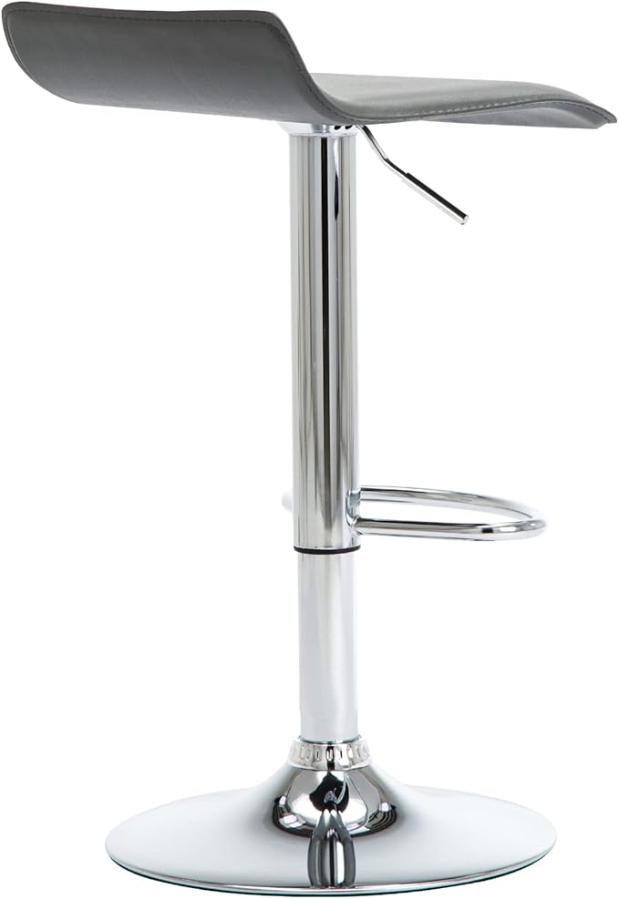 NOBPEINT Contemporary Chrome Air Lift Adjustable Swivel Bar Stool - Image 8