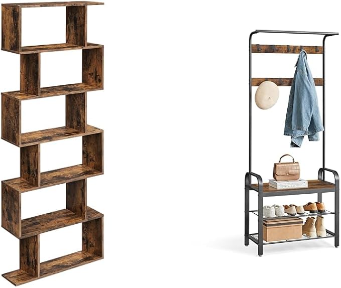 VASAGLE 6-Tier Bookshelf, Tall Display Shelf, Freestanding Storage Shelf by VASAGLEbySONGMICSHOME