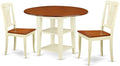 East West Furniture SUAV3-BMK-W 3 Piece Kitchen Table Set by EastWestFurniture