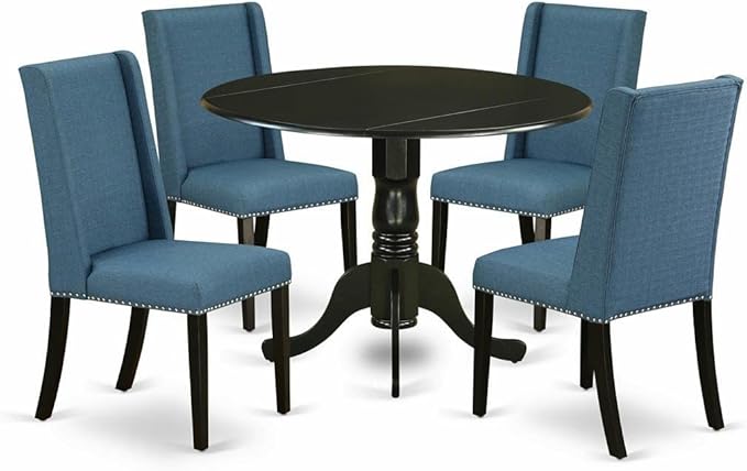 East West Furniture DLFL5-BLK-21 5 Piece Kitchen Table Set by EastWestFurniture