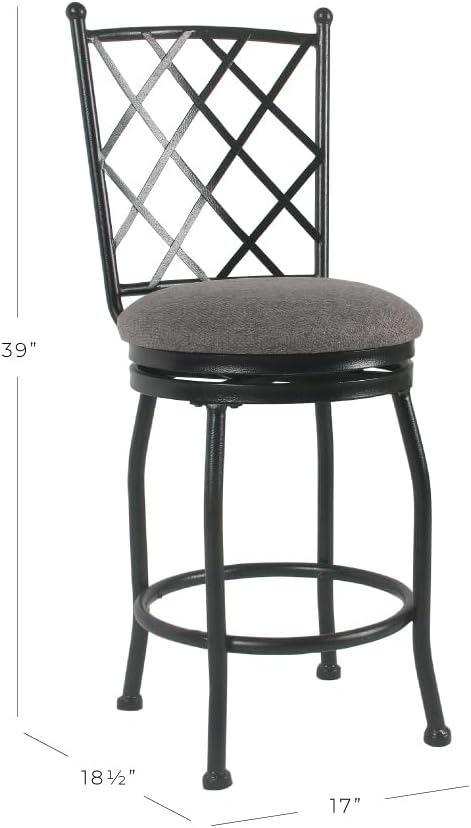 HomePop Home Decor | Metal Counter Height Bar Stools | 24" Bar Stools - Image 3