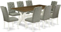 East West Furniture X077EL207-9 9 Piece Kitchen Table Set Includes a Rectangle by EastWestFurniture