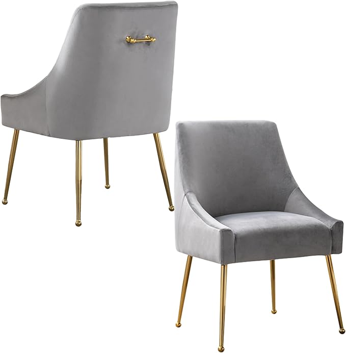 Velvet Dining Chairs Set of 2, Furniture Collection Modern Contemporary - Image 3