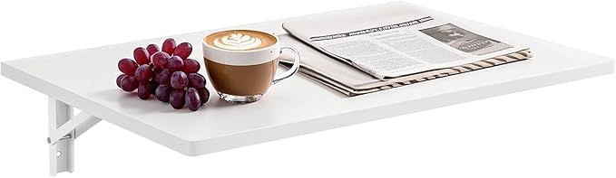 VEVOR Wall Mounted Folding Table, 23.6 x 15.7 inches Wall Mount Table, Floating - Image 11