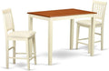 East West Furniture YAVN3-WHI-C 3 Piece Kitchen Counter Height Dining Table Set by EastWestFurniture