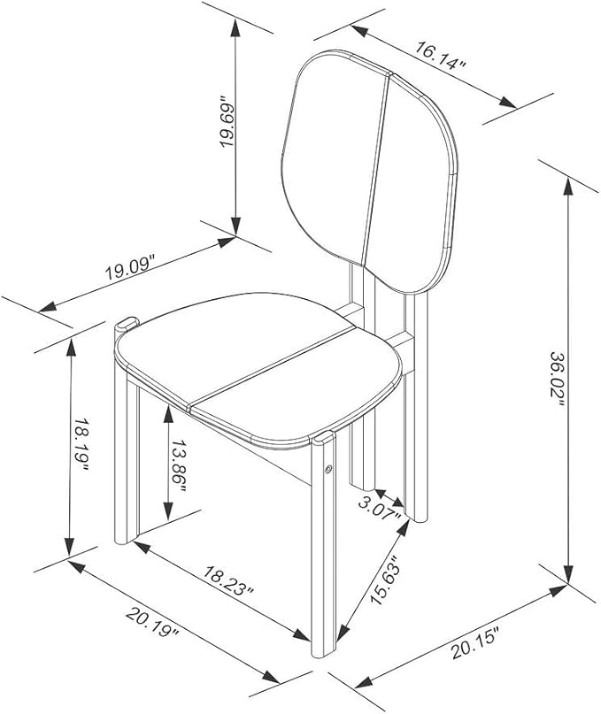 Manhattan Comfort Mid-Century Modern Gales Dining Chair - Image 3
