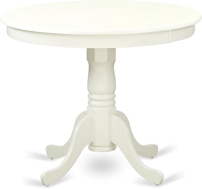 East West Furniture ANAV3-LWH-W 3 Piece Dining Table Set - Image 3