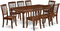 East West Furniture DODA9-MAH-W 9 Piece Dining Table Set Includes a Rectangle by EastWestFurniture
