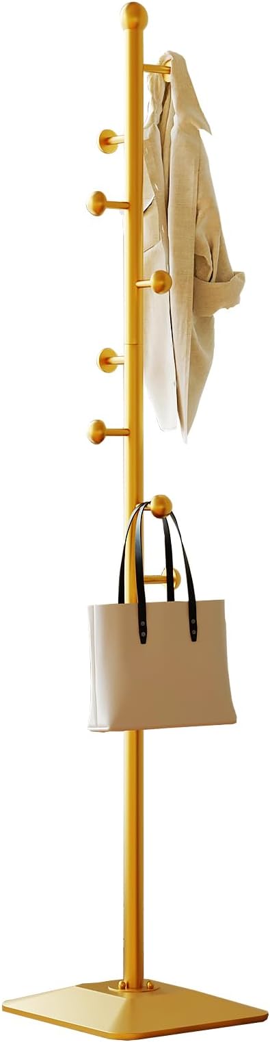 Gold coat rack, Metal coat hanger stand, Coat Tree freestanding Heavy duty - Image 9