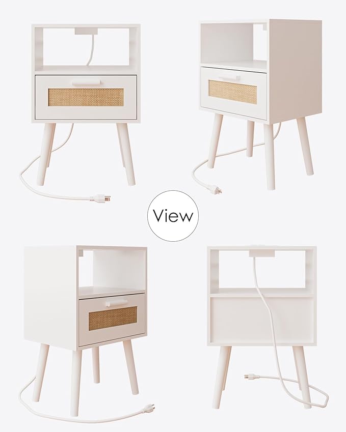 Bedroom Nightstands Wooden Night Stands - Image 9