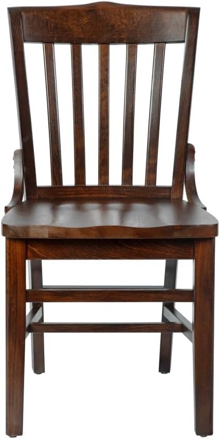 Flash Furniture Hercules Series School House Back Mahogany Wood Dining Chair - Image 11