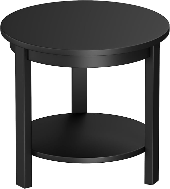 Small Round Wood Coffee Table by Unknown