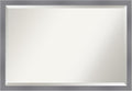 Amanti Art Grey Wall Mirror 27x39 Edwin Grey Rectangle Bathroom Mirror by AmantiArt