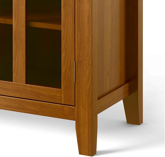 SIMPLIHOME Artisan SOLID WOOD 53 inch Wide Transitional TV Media Stand in Honey - Image 7