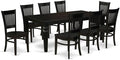 East West Furniture LGVA9-BLK-W 9 Piece Kitchen Table & Chairs Set Includes a by EastWestFurniture