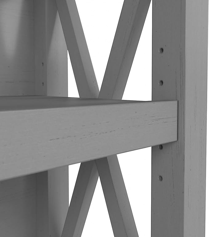 Bush Furniture Key West Small 2 Shelf Bookcase in Cape Cod Gray, Compact Home - Image 7