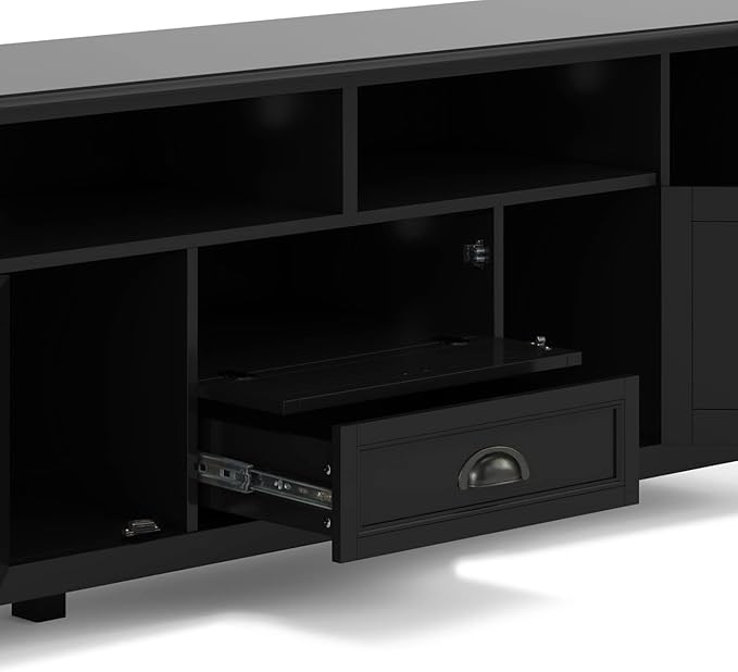 SIMPLIHOME Burlington SOLID WOOD 72 Inch Wide Transitional TV Media Stand in - Image 8