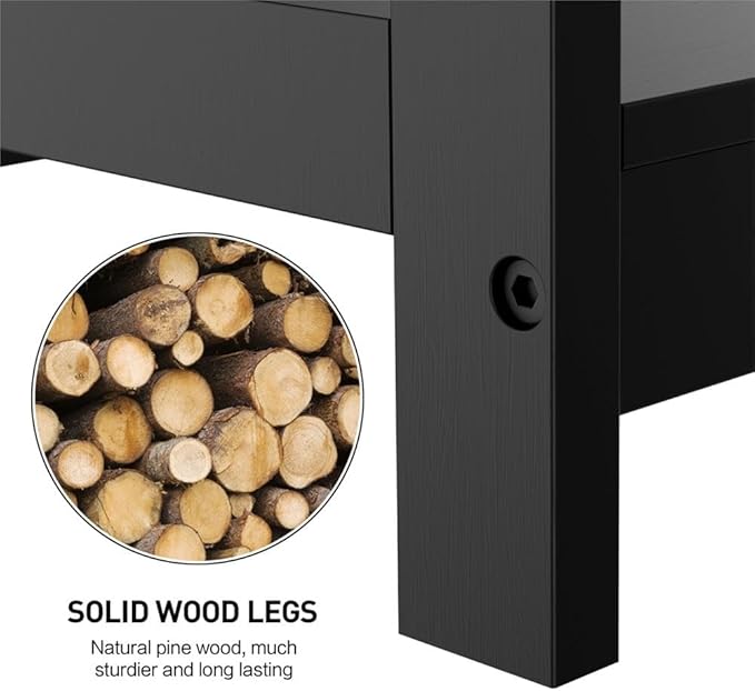 Yaheetech Console Table for Entryway, 2 Tier Entryway Table Bookshelf Accent - Image 4