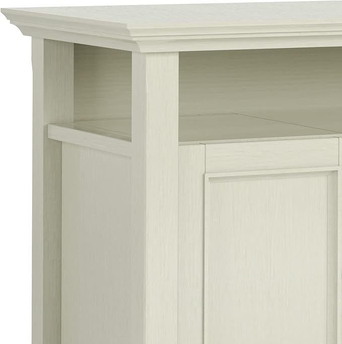 SIMPLIHOME Amherst 54-inch Wide Solid Wood TV Stand in Antique White, - Image 6