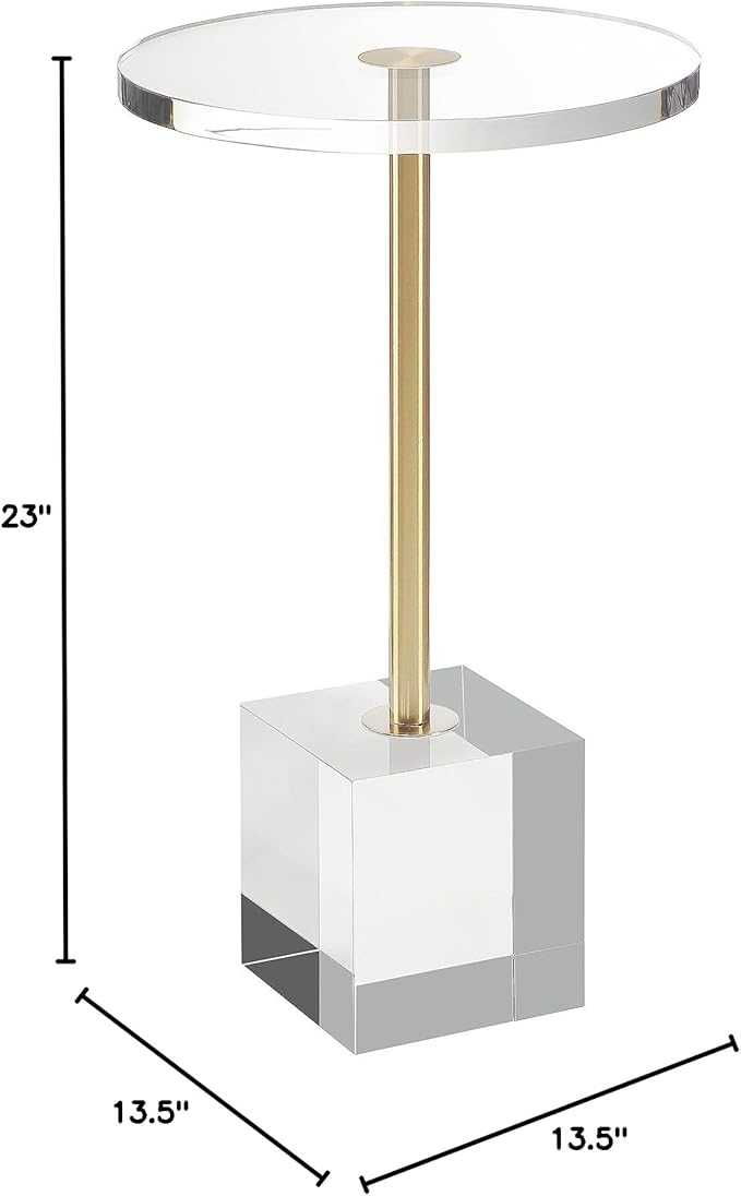 Clear Acrylic End Table, Side Table, - Image 3