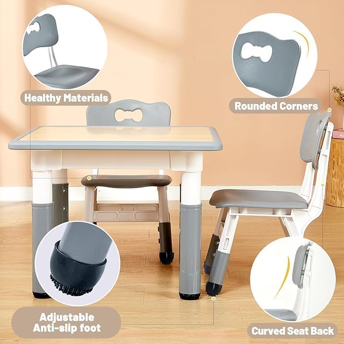 FUNLIO Adjustable Kids Chair, 3 Level Height Adjustable Toddler Chair - Image 5