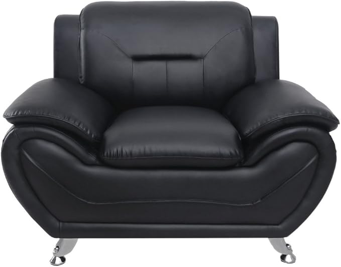 Container Furniture Direct Michael Sofa and Chair Set Black - Image 4