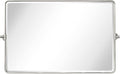 TEHOME 24 x 38'' Horizontal Farmhouse Brush Nickel Metal Framed Pivot Rectangle by TEHOME