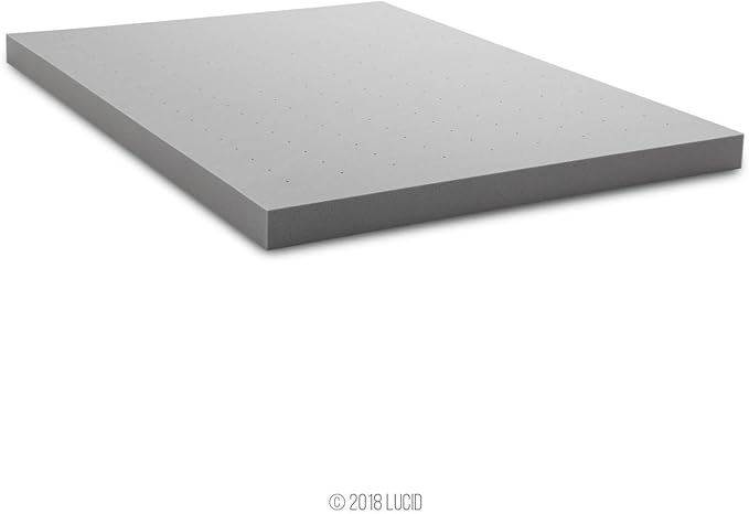 Lucid 4 Inch Bamboo Infused Memory Foam Mattress Topper - Image 5