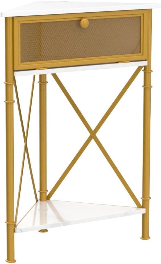 VECELO Cabinet/Table, 3-Tier Display Shelves - Image 5