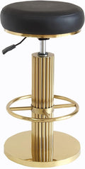 FUNROLUX Gold Bar Stools Adjustable Swivel Counter Stools Modern Backless by Funrolux