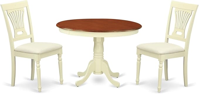 East West Furniture HLPL3-BMK-C 3 Piece Dining Room Furniture Set Contains a by EastWestFurniture
