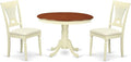 East West Furniture HLPL3-BMK-C 3 Piece Dining Room Furniture Set Contains a by EastWestFurniture