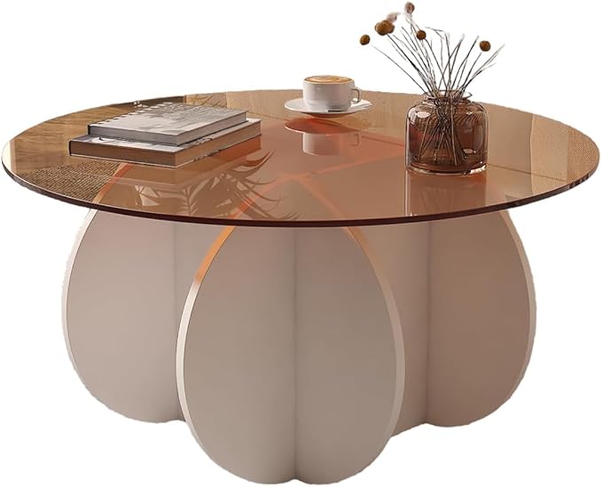 Mid Century Modern Round Glass Coffee Table - Image 7
