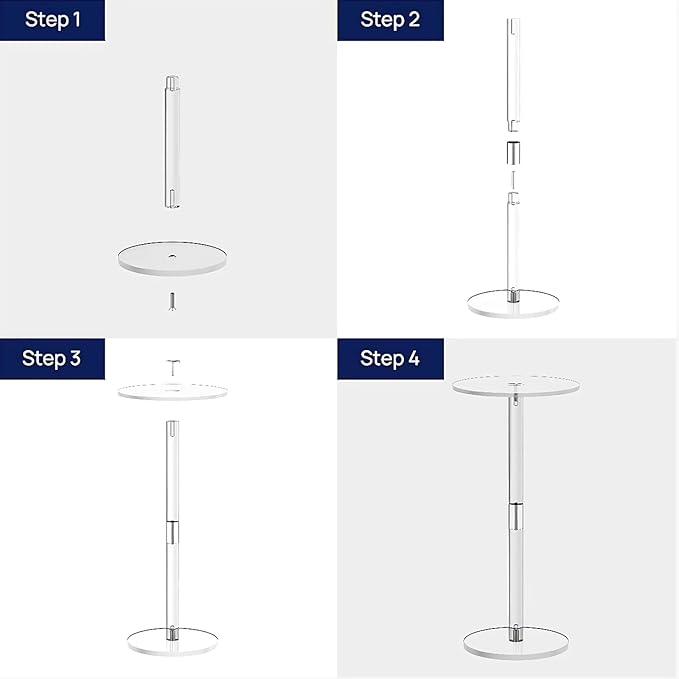 Small Drink Table, Acrylic Side Table, End Table - Image 6