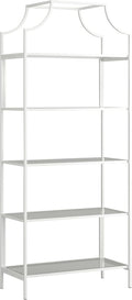 Sauder International Lux Book Shelf 5 Tier Modern Metal Multipurpose Bookcase by SAUDER%C2%AE