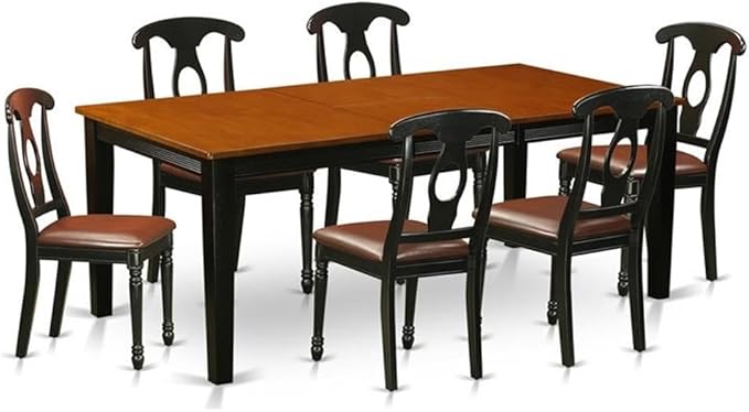 East West Furniture QUKE7-BCH-LC 7 Piece Dinette Set Consist of a Rectangle by EastWestFurniture
