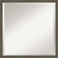 Amanti Art Grey Wall Mirror 21x21 Svelte Clay Grey Square Bathroom Mirror by AmantiArt