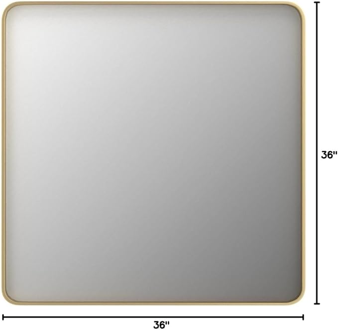 TokeShimi 36x36 Inch Gold Bathroom Vanity Mirror - Image 8