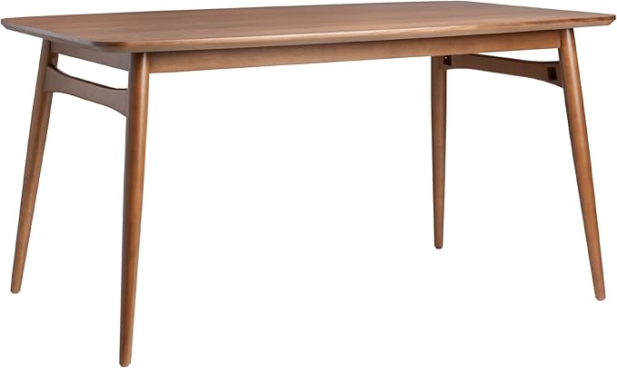 Walker Edison Mid-Century Modern Solid Wood Tapered-Leg Dining Table, 59 Inch by WalkerEdison