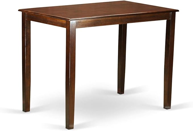 East West Furniture YAVN3-MAH-C 3 Piece Kitchen Counter Height Dining Table Set - Image 2