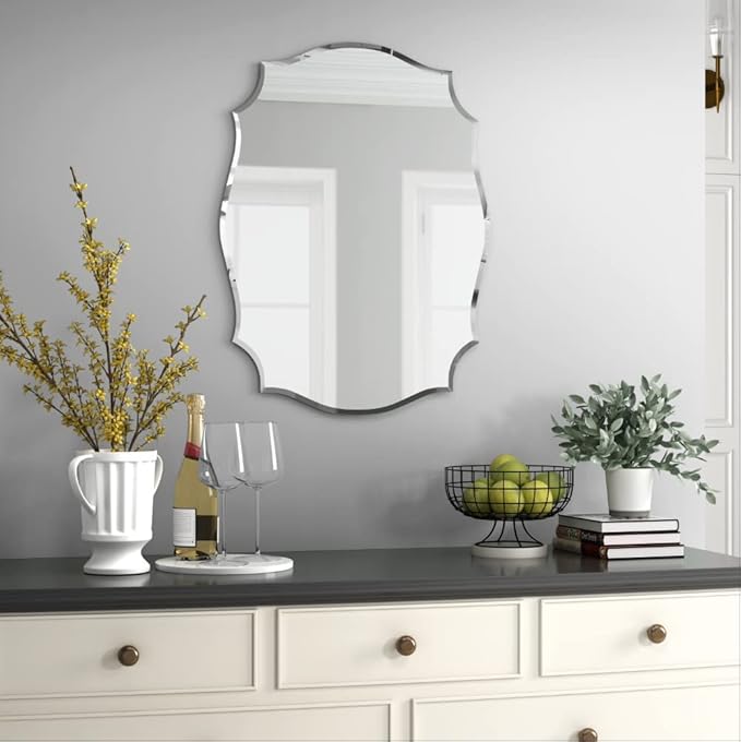 KOHROS Scalloped Beveled Edge Bathroom Mirrors - Image 3