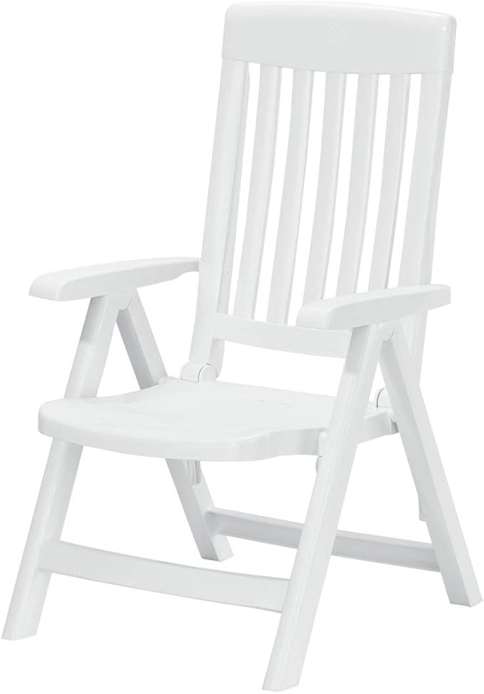 KETTLER White Plastic Lawn Chair, Premium German Made Folding Armchair by KETTLERUSA
